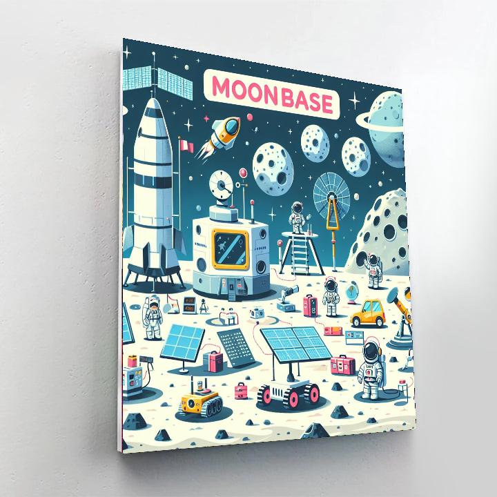 Moonbase Exploration Numbered Painting Kits