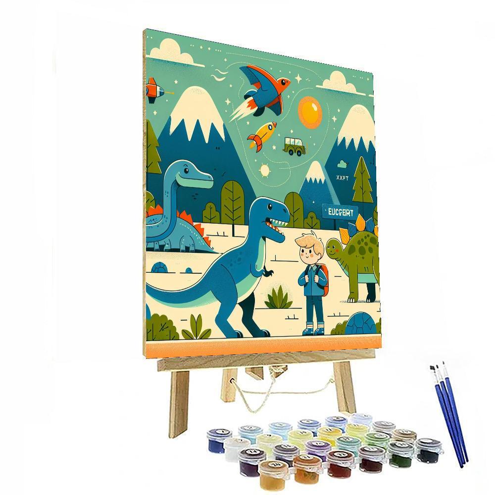 Jurassic Adventure Trail Paint By Number