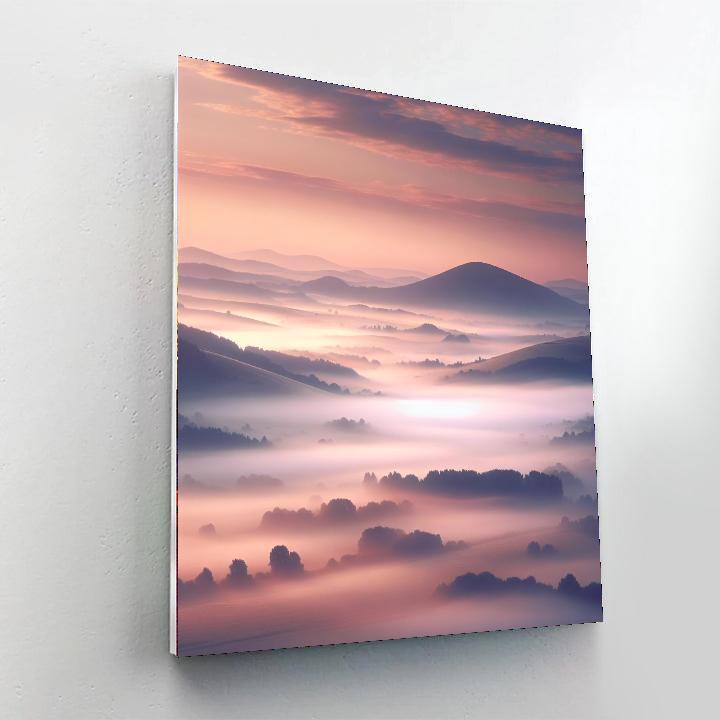 Misty Morning Hills Painting By Numbers Kit