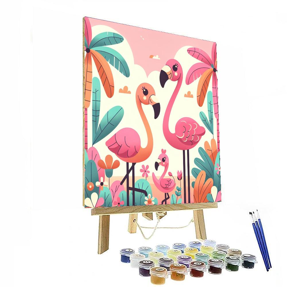 Fun Flamingos Paint By Numbers Kits
