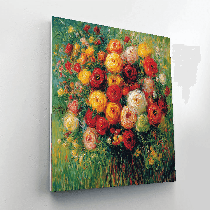 Pierre-Auguste Renoir Inspired Vintage Floral Symphony  Paint By Numbers Art