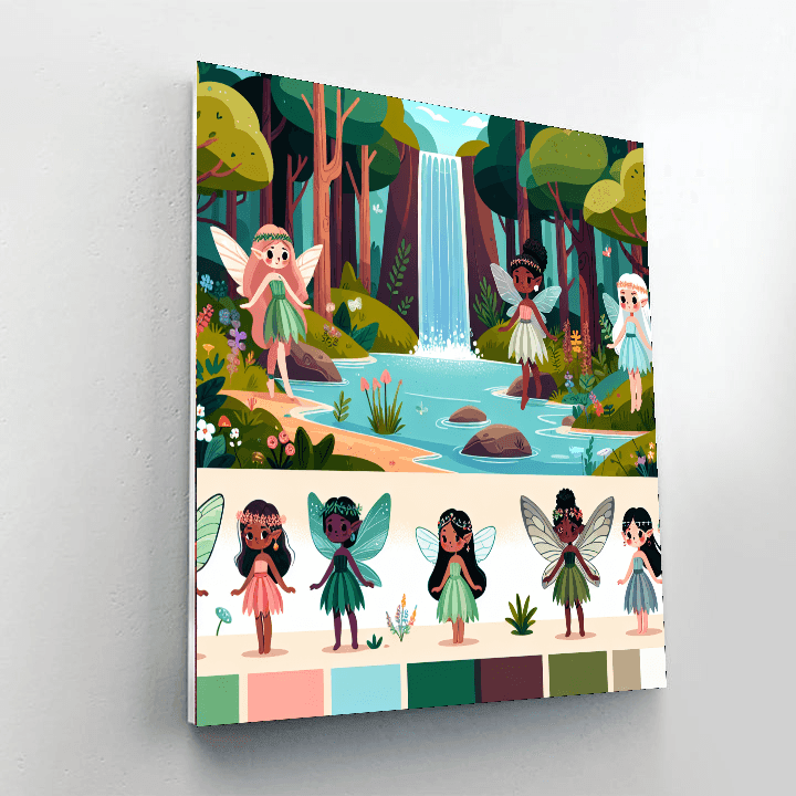 Whimsical Waterfall Retreat Paint By Numbers Art