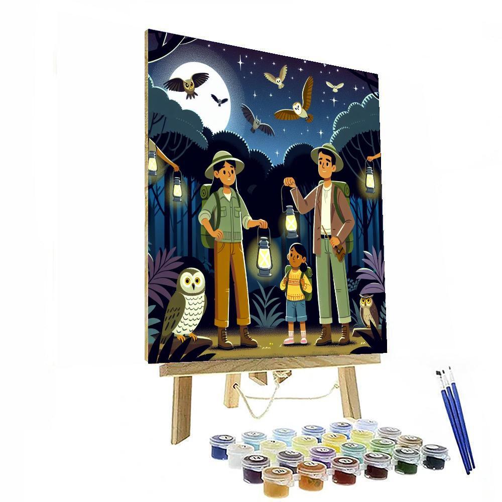 Jungle Nocturnal Adventure Painting By Numbers Kit