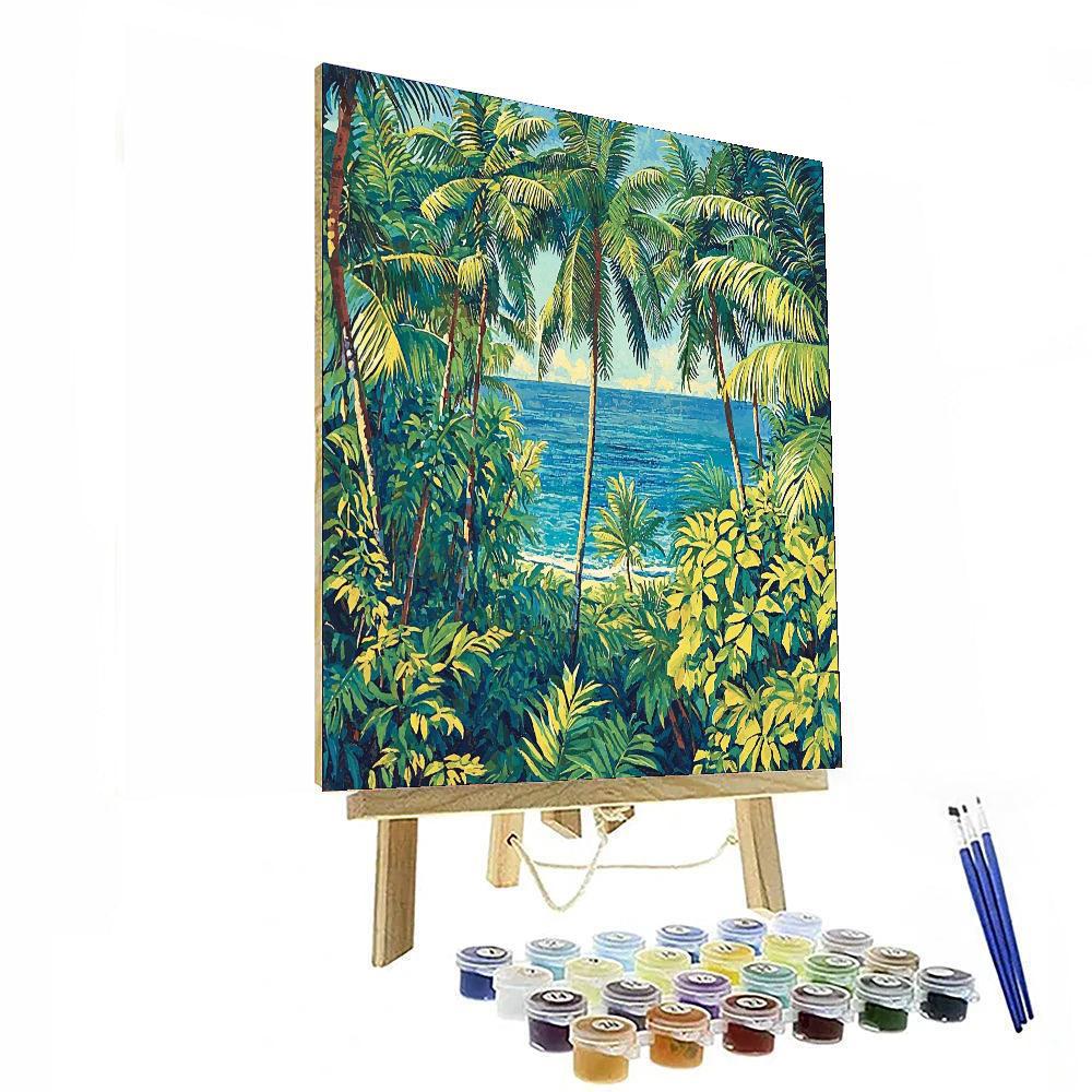 Georges Seurat Inspired Tropical Zephyr Rhythm  Numbered Painting Kits