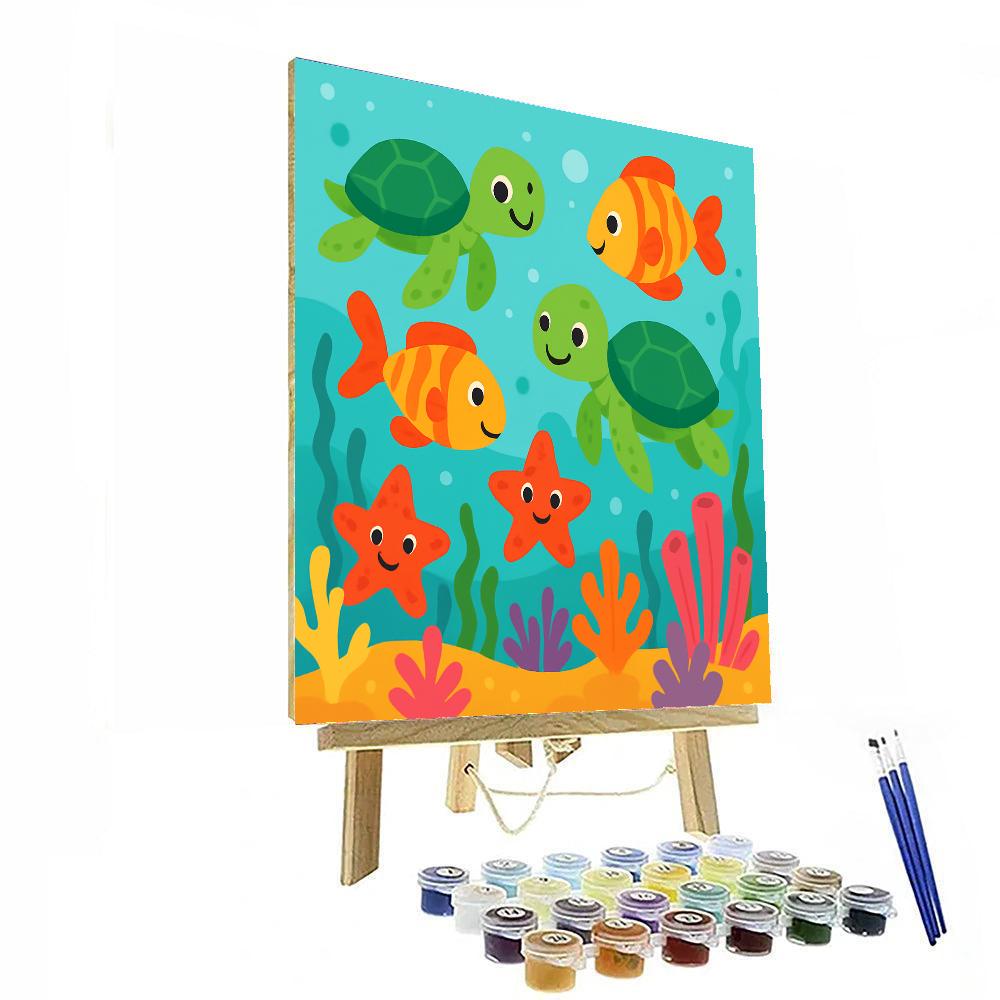 Charming Undersea Friends DIY Paint By Numbers