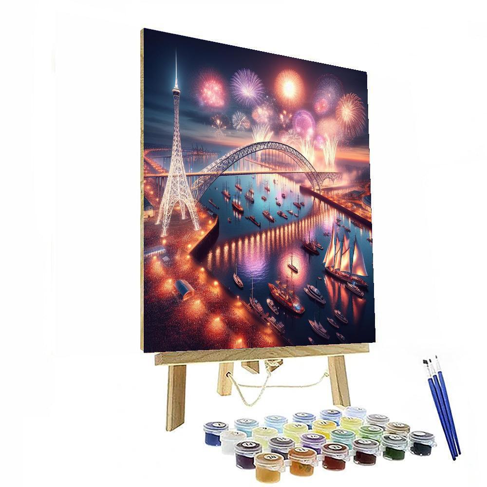 New Year Fireworks - Sydney Painting By Numbers Kit