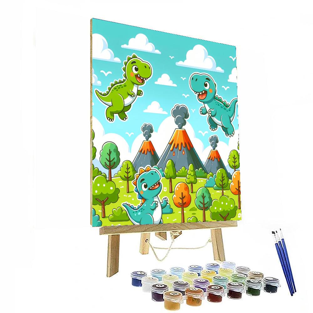 Dinosaur Fun Zone Painting Number Kit