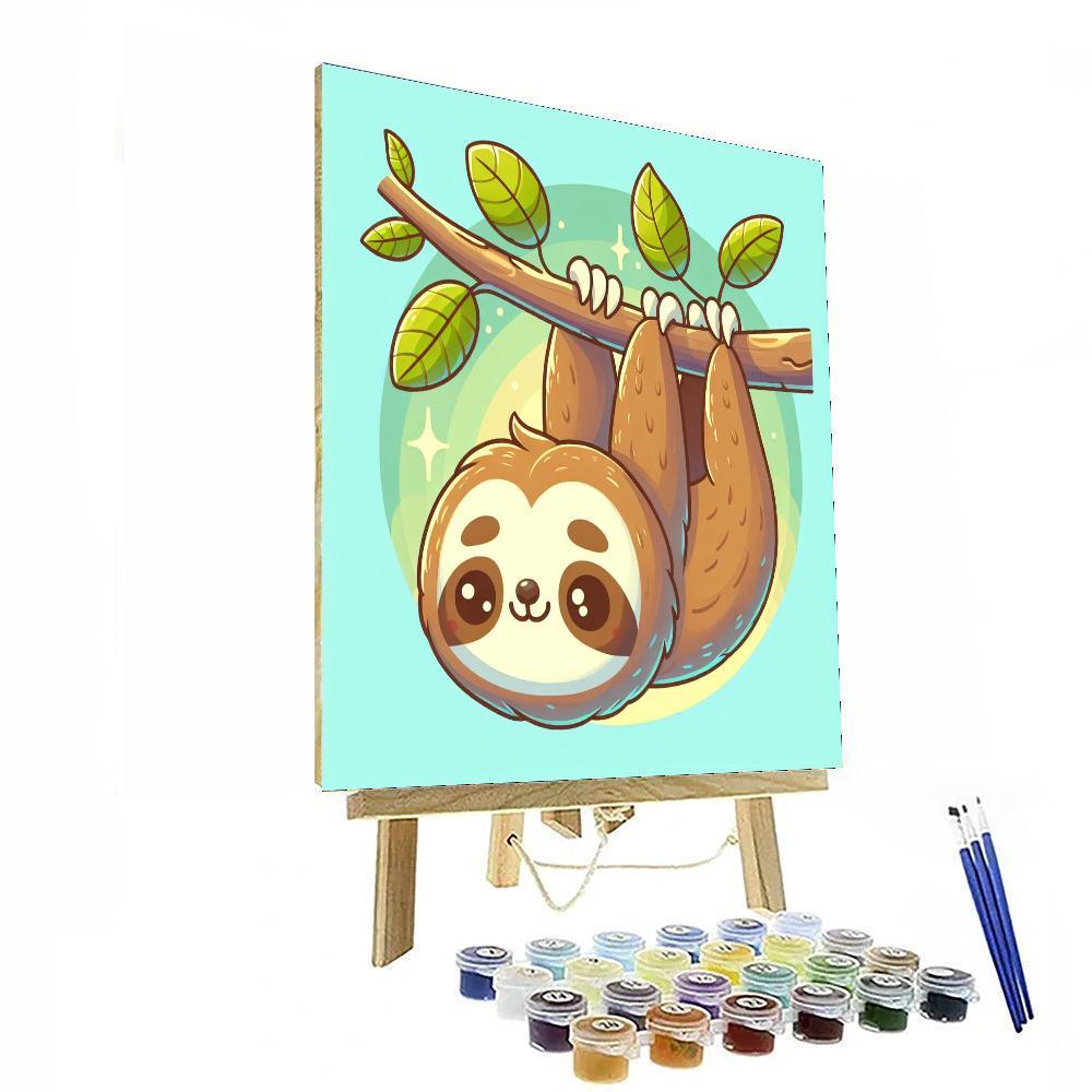 Cheerful Sloth Paint By Color