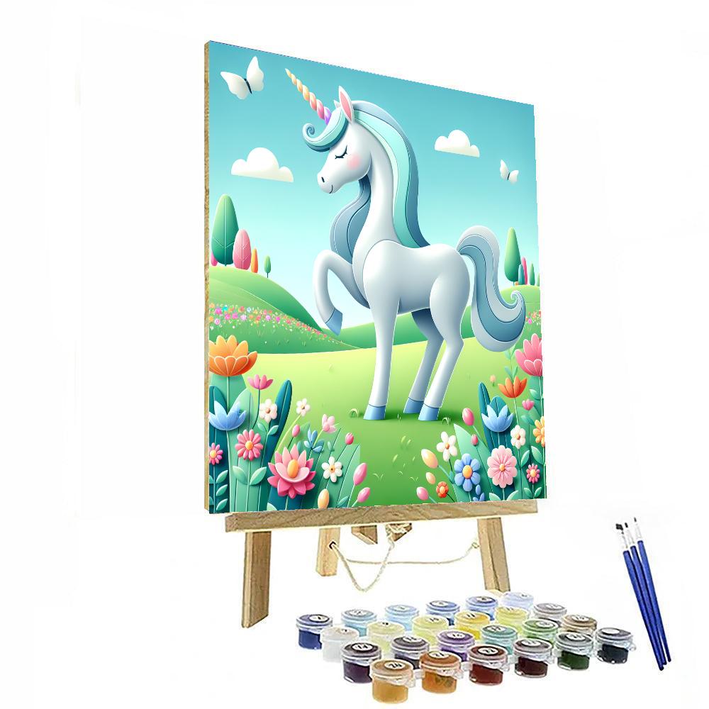 Mystical Unicorn's Meadow DIY Paint By Numbers