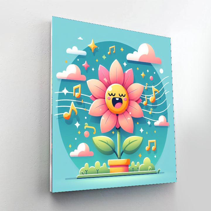 Joyful Singing Flower DIY Paint By Numbers