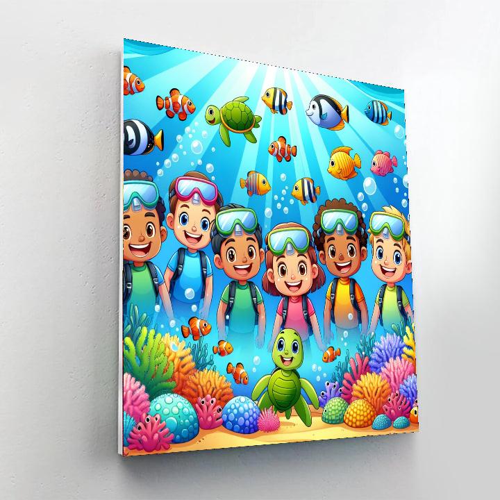 Silly Sea Safari Paint By Numbers Art