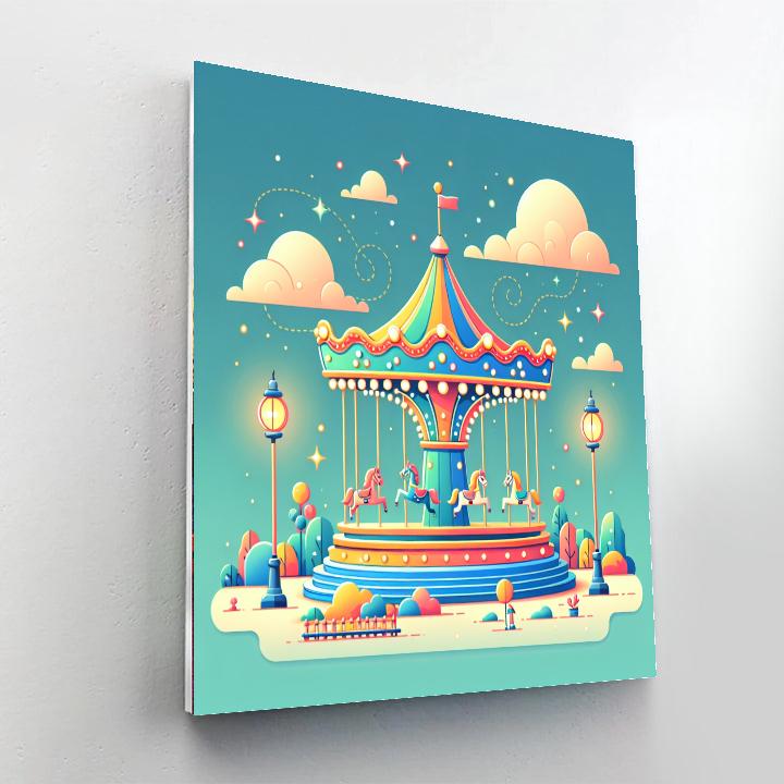 Colorful Carousel Delight Paint By Color