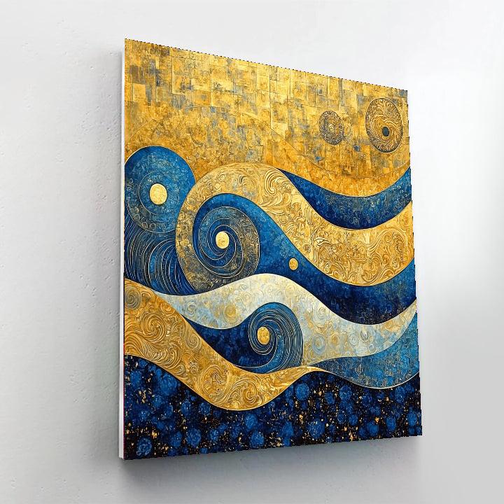 Gustav Klimt Inspired Infinite Waves  Paint By Numbers Kits