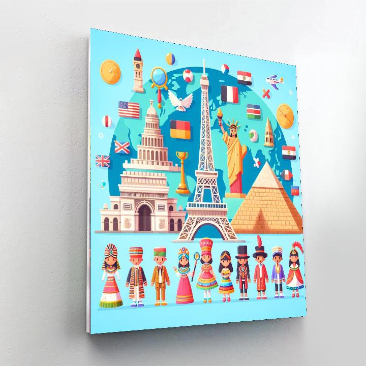 Around The World Exploration Paint By Numbers Art