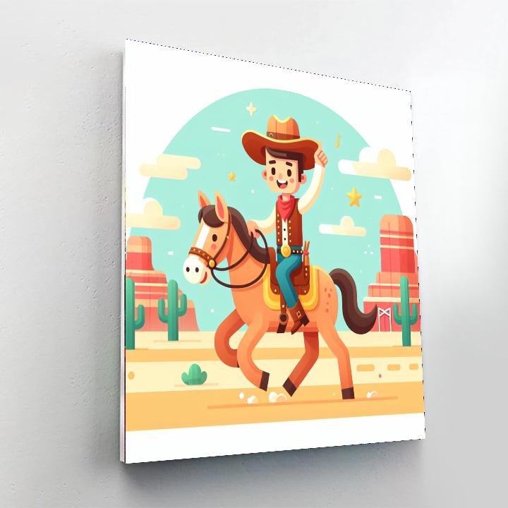 Wild West Rodeo Ride Paint By Numbers Art