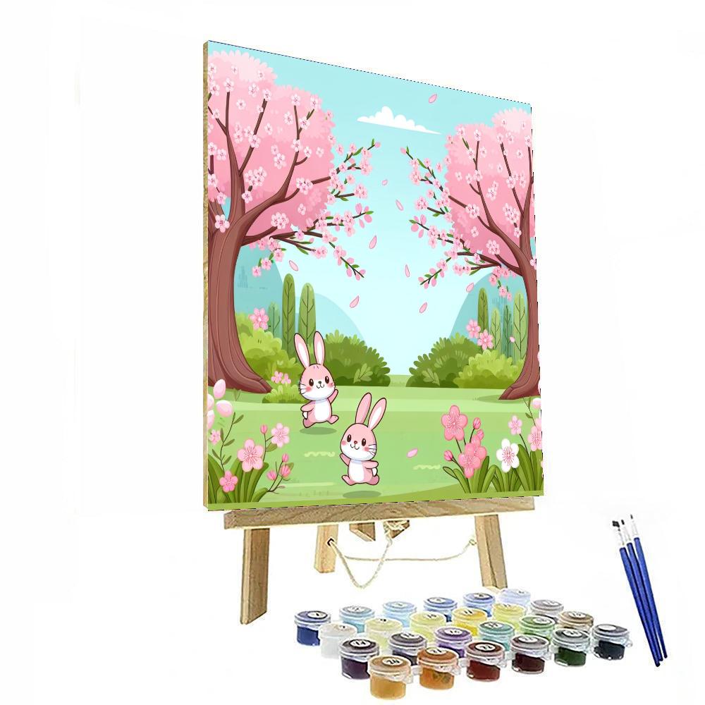 Cherry Blossom Fantasy Number Painting