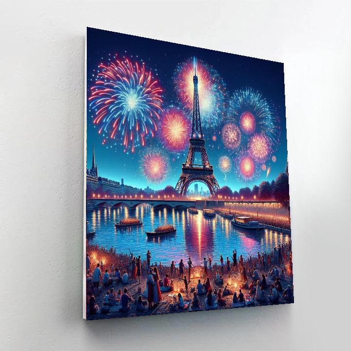 Bastille Day Fireworks - France Paint By Color