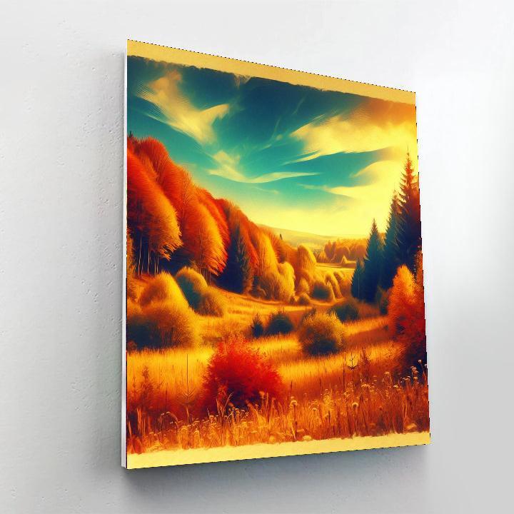 Golden Autumn Glory Paint By Numbers Art