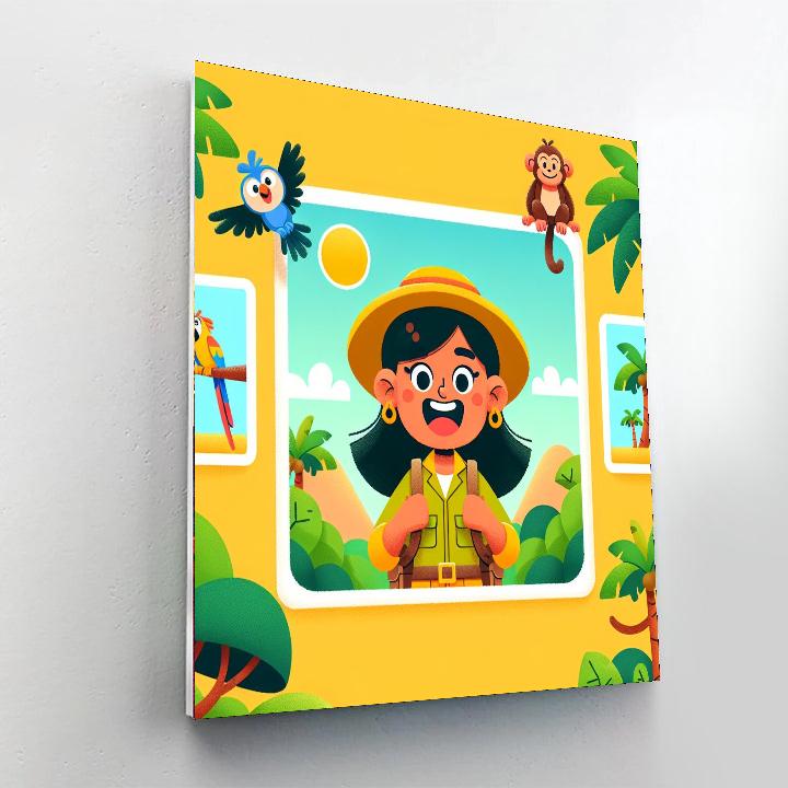 Jovial Jungle Explorer Painting Number Kit