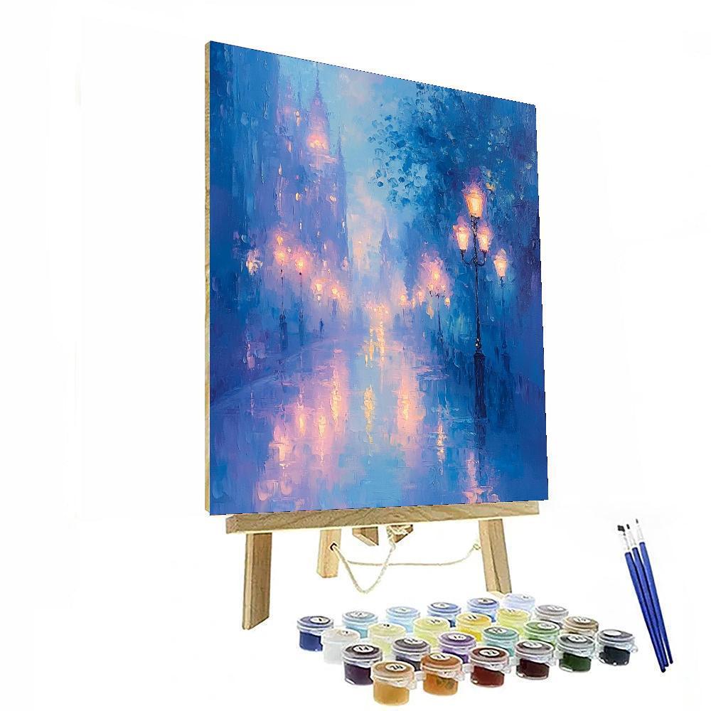 Edgar Degas Inspired Twilight Ballet's Reflections  Painting Number Kit