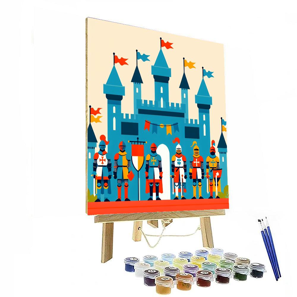 Chivalrous Castle Knights DIY Paint By Numbers