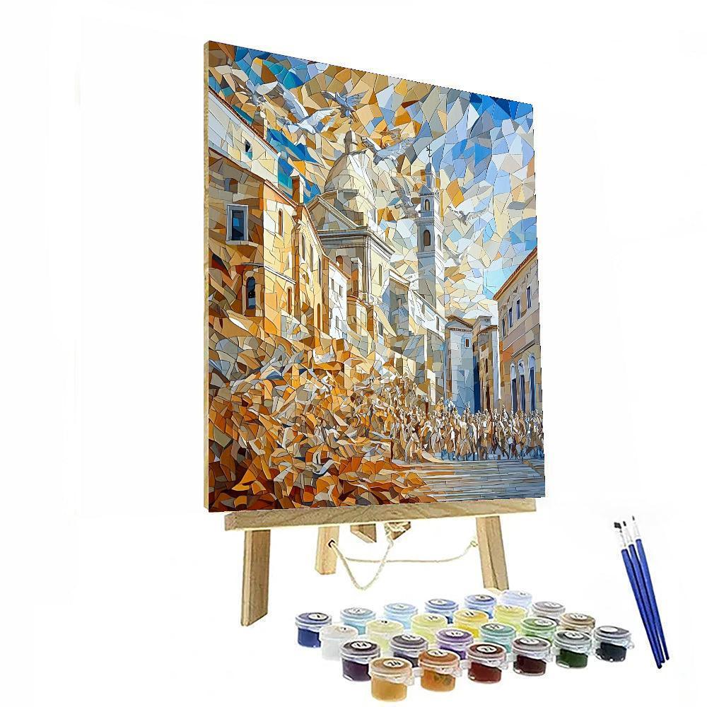 Michelangelo Inspired Michelangelo's Urban Elegance  DIY Paint By Numbers