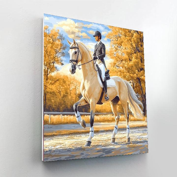 Stubbs Inspired Regal Equestrian Portrait  Paint By Numbers