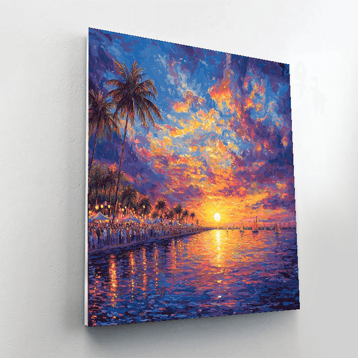 Key West Sunset Celebration Numbered Painting Kits