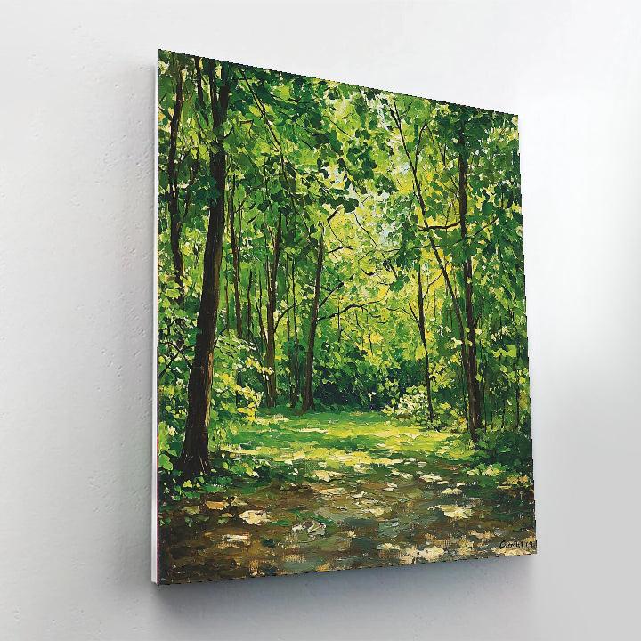 Paul Cézanne Inspired Mystical Forest Canopy  Number Painting