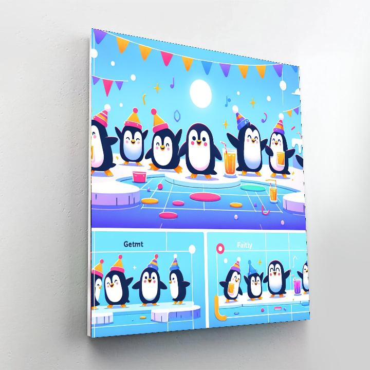 Peppy Penguin Party Paint By Numbers