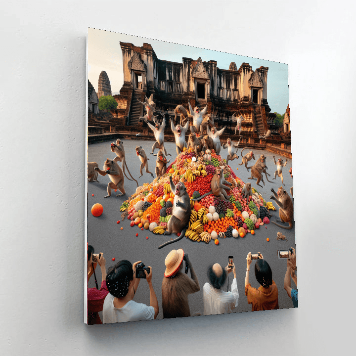 Lopburi Monkey Festival - Lopburi, Thailand Paint By Color