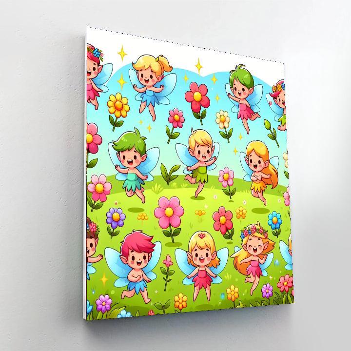 Garden Of Delightful Fairies Paint By Numbers Art