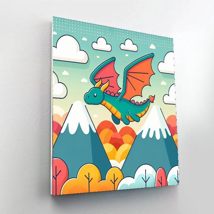 Enchanted Dragon Realm Paint By Numbers Art