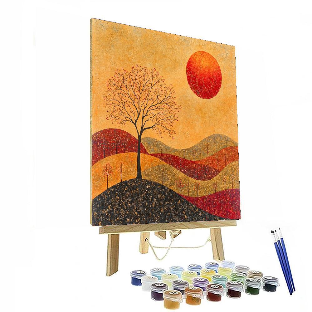 Nandalal Bose Inspired Eternal Cycles  Paint By Numbers