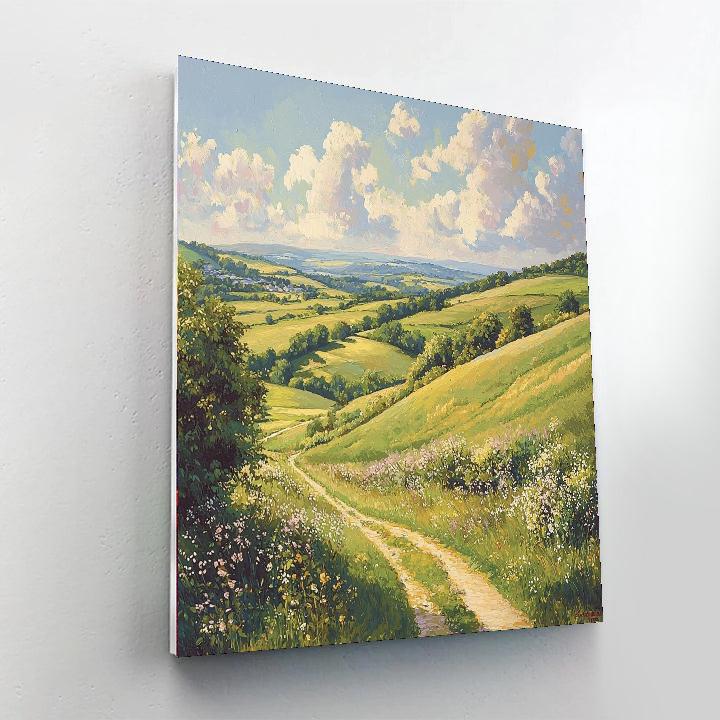 John Constable Inspired Pastoral Peace  Number Painting