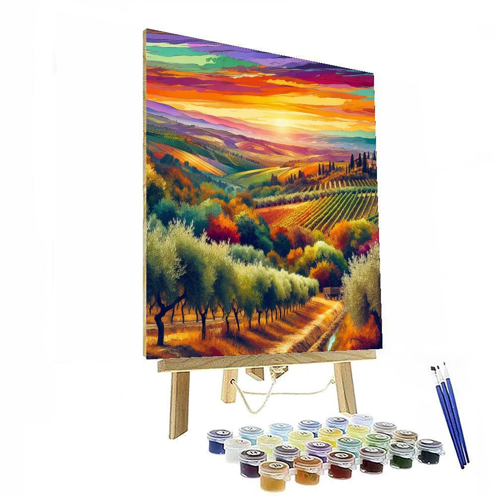 Vintage Italian Countryside Painting By Numbers Kit