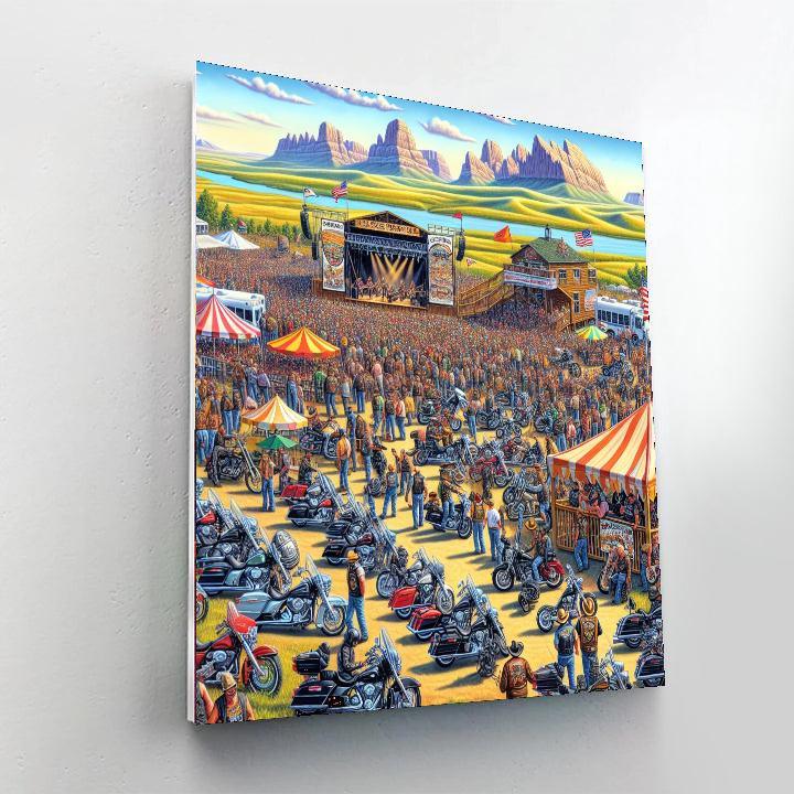 Sturgis Motorcycle Rally Paint By Numbers Art