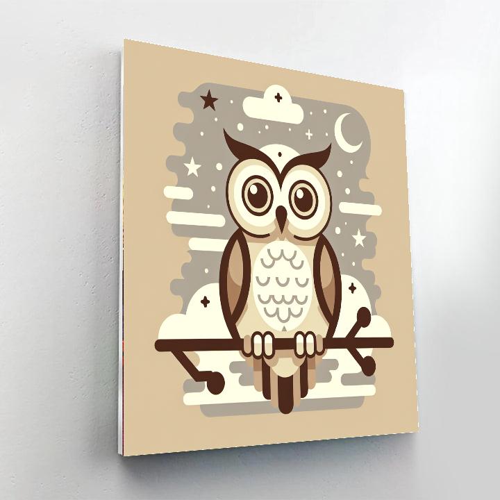 Mystic Owl's Starry Night Paint By Numbers Kits