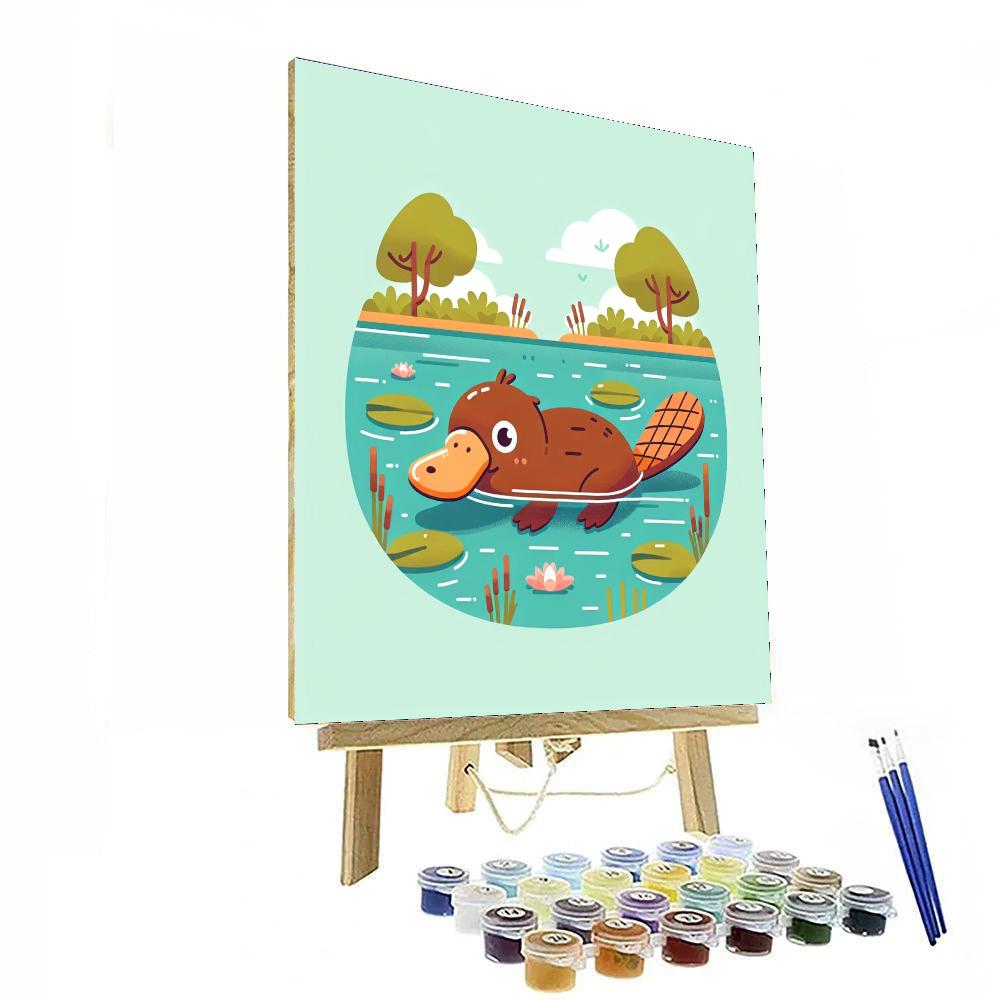 Perky Platypus Paint By Numbers Art