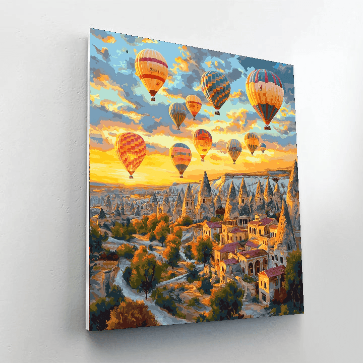 Cappadocia Hot Air Balloons Number Painting