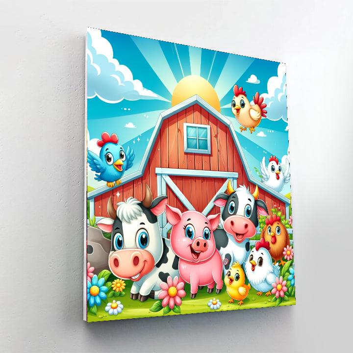 The Friendly Farmyard Crew DIY Paint By Numbers