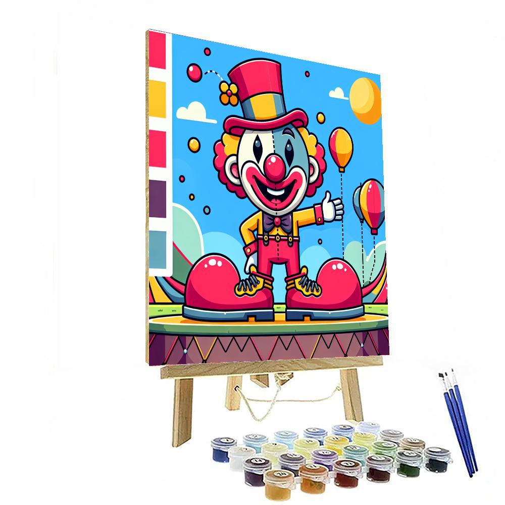 Circus Clown Funhouse Painting By Numbers Kit