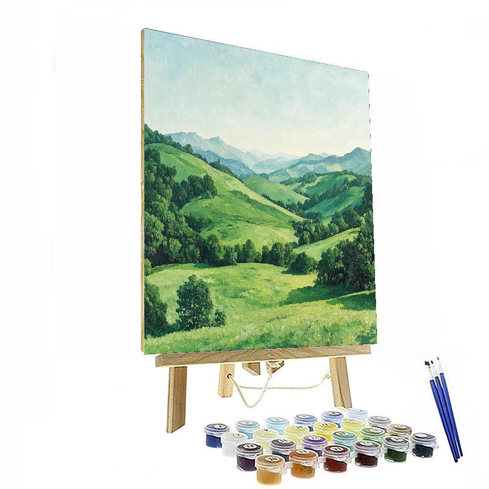 Paul Cézanne Inspired Emerald Valley Tranquility  Painting By Numbers Kit