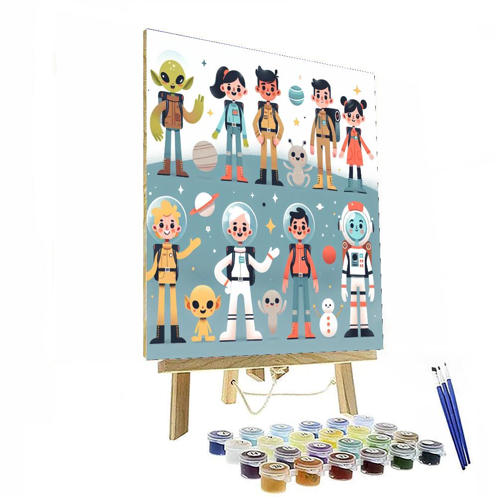 Alien Adventure Club Painting By Numbers Kit