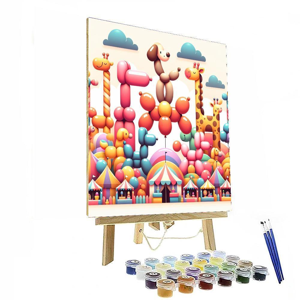 Charming Balloon Animals Numbered Painting Kits
