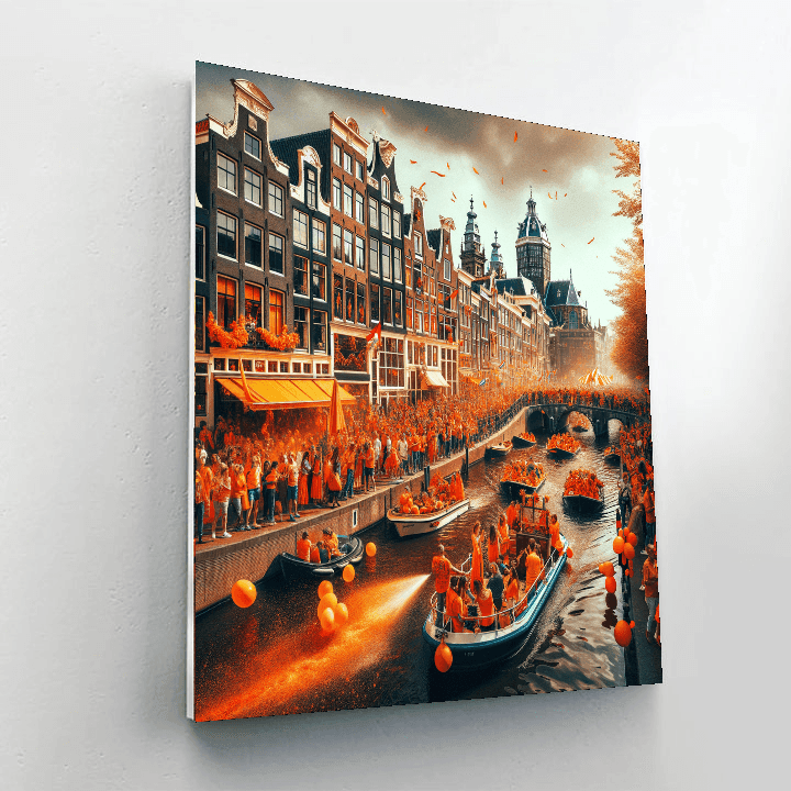 King's Day - Amsterdam, Netherlands Numbered Painting Kits