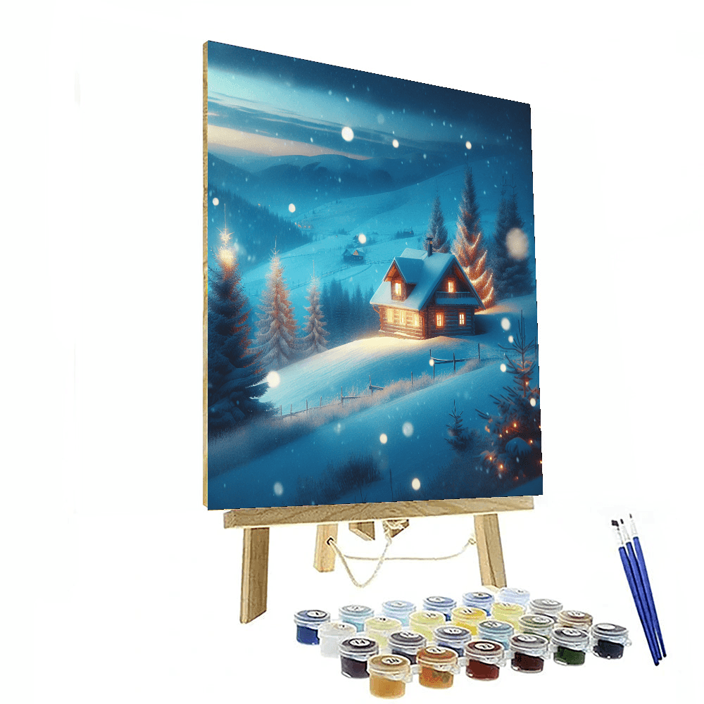 Dreamy Winter Landscape Painting Number Kit