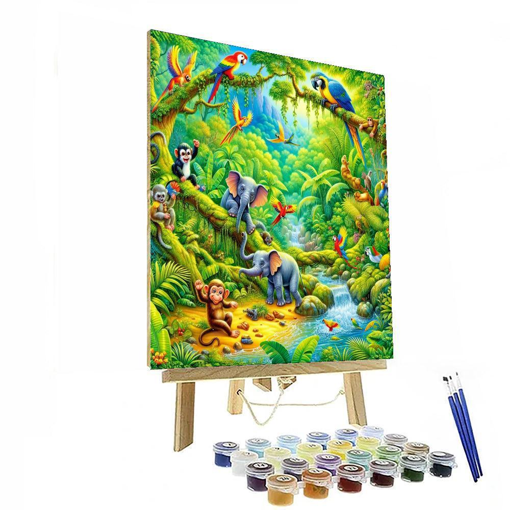 Dynamic Jungle Safari Paint By Color