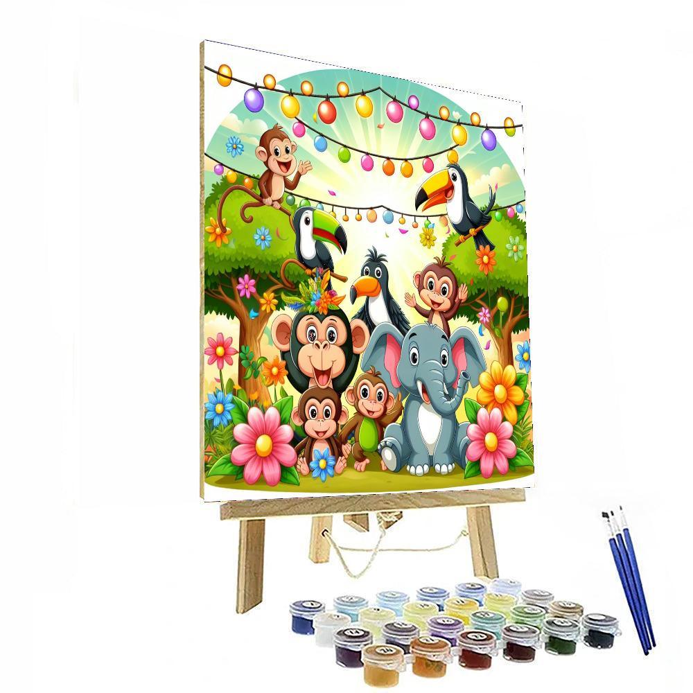 Jolly Jungle Celebration Paint By Color
