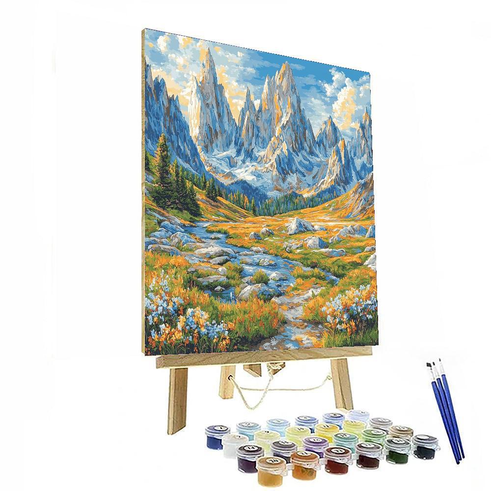 Michelangelo Inspired Mountain Echo  Painting Number Kit